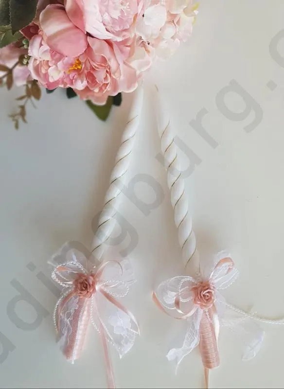 Ритуални, сватбени свещи за църковния брак, модел RS049